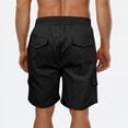 thumbnail image 7 of Cargo Shorts for Men 7" Cotton Linen Breathable Multi-Pockets Drawstring Elastic Waist Short Pants Fathers Gift, 7 of 7