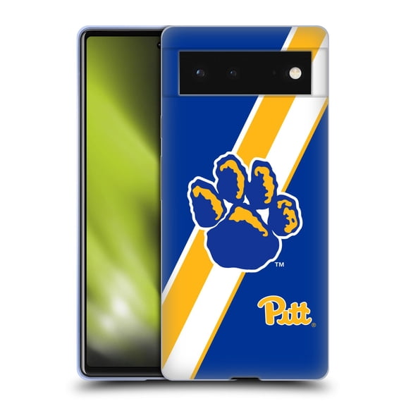Head Case Designs Officially Licensed University Of Pittsburgh University Of Pittsburgh Stripes Soft Gel Case Compatible with Google Pixel 6