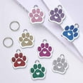 thumbnail image 6 of Personalized Dog Tag Custom Engraving of Content for Your Pet's Name and Information Cute Paw Shaped Pet Id Tag Dog Footprint Silver, 6 of 9