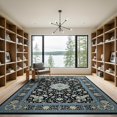 thumbnail image 2 of ODIKA 9'x12' Washable Area Rug Non-Slip, Chair-Friendly Bulk Abstract Farmhouse Transitional Scroll Border Brushstroke for Dining Room, Basement, Large Office, 2 of 7
