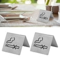 thumbnail image 1 of No Smoking Tabletop Sign, Tent Style Design 2PCS Table No Smoking Warning Sign  for Offices, 1 of 7