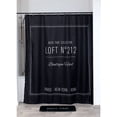 thumbnail image 6 of Black Polyester Shower Curtain - 79x71 inches - White Writing Design, 6 of 7