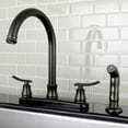 thumbnail image 2 of Kingston Brass  Euro Oil Rubbed Bronze Kitchen Faucet with Side Sprayer, 2 of 2