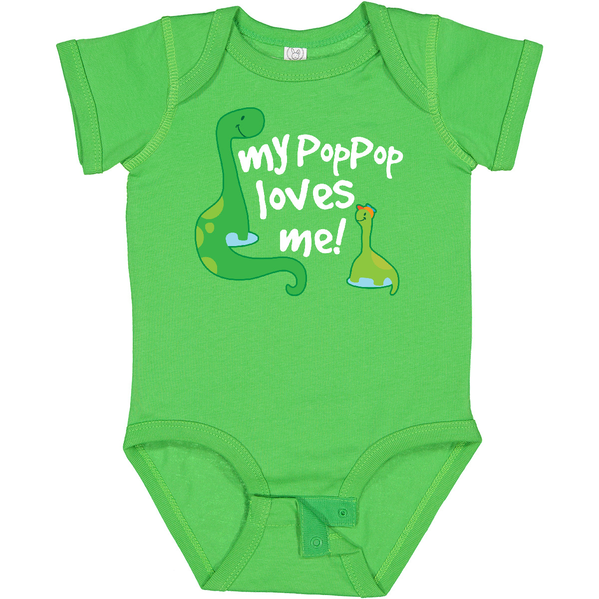 Inktastic My Pop Pop Loves Me Dinosaur Boys or Girls Baby Bodysuit