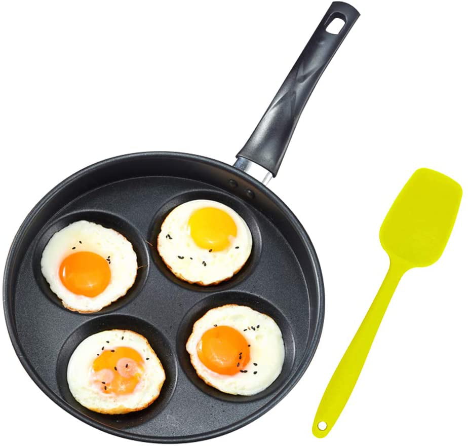 4 Cup Omelette Griddle Pan Non-stick Frying Grill Pan Egg Pancake Cooking Tool 