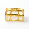 thumbnail image 3 of Plastic Flip Cover Box Candy Jewelry Boxes for Necklace Earring Rectang Gold 6.6x4.1x4cm, 3 of 3