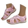 thumbnail image 3 of TrendOFT Sandales pour Femmes à Talon Compensé Orthopédiques Confort pour Bout Ouvert avec Soutien de la Voûte Plantaire à Tige Basse Bout Rond Décontractées pour Randonnée Marche en Plein Air Été Plage Sandales Plateforme pour Femmes Rose 43, 3 of 6