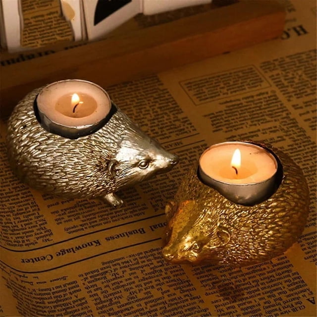 Home Hedgehog Candlestick Ornaments, Aromatherapy Resin Candle Tray, Home Decoration