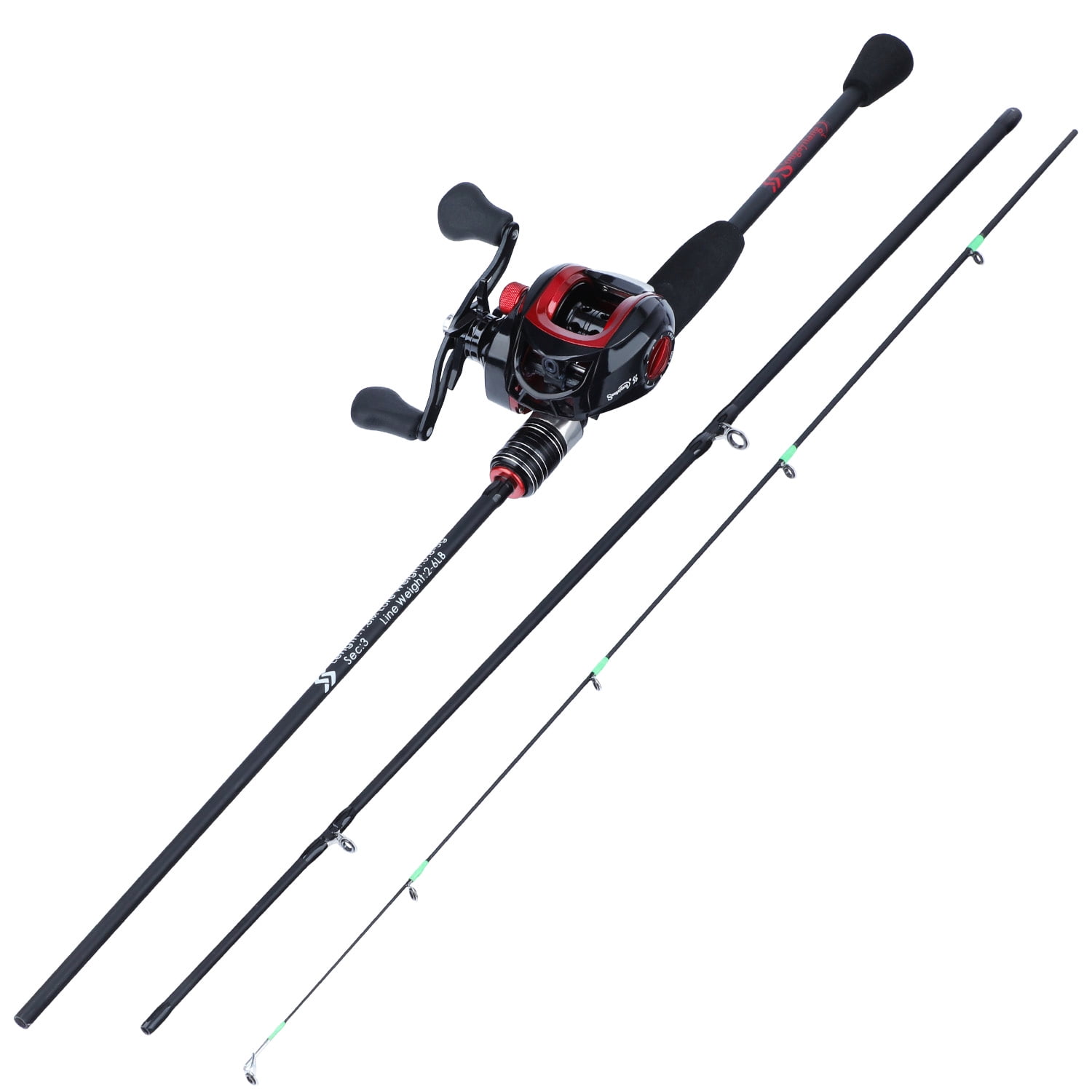 Sougayilang Baitcaster Fishing Rod and Reel Combo with 6ft Casting Pole and 17+1 Baitcasting