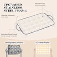 thumbnail image 2 of 2 Pcs Mini Muffin Pans with Metal Reinforced Frame, 24 Cups Nonstick Silicone Cupcake Tray for Baking, Food Grade Small Muffin Molds with Handles (Cream), 2 of 8