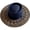 blue, variant on Flat Top Wide Brim Straw Panama Hat Foldable UPF Sun Hat for Beach Summer Wear 56-58cm