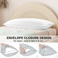 thumbnail image 2 of PiccoCasa 2 Pcs Body Pillowcases Microfiber Envelope Long Pillowcover, Standard White, 2 of 7