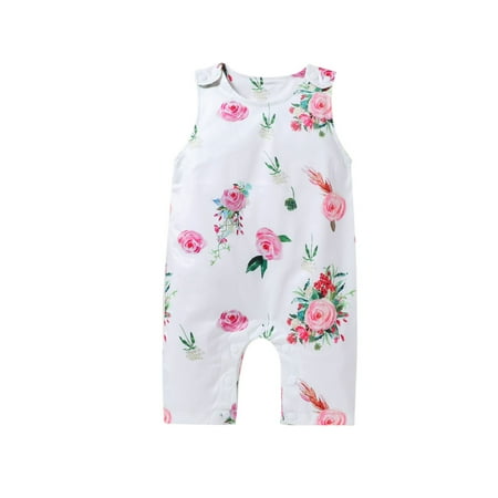 

Baby Girls Romper Sleeveless Bodysuit Floral Romper Jumpsuit Clothes