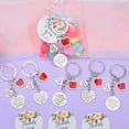 thumbnail image 4 of 6 Sets Teacher Gifts Teacher Appreciation Gifts Rhinestone Keychain Organza Bags with Thank You Cards for Women Teachers Christmas Valentine's Day Thanksgiving Graduation, 4 of 7