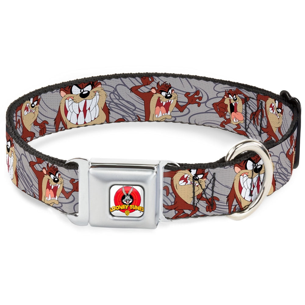 Dog Collar LTALooney Tunes Logo White Tasmanian Devil Expressions