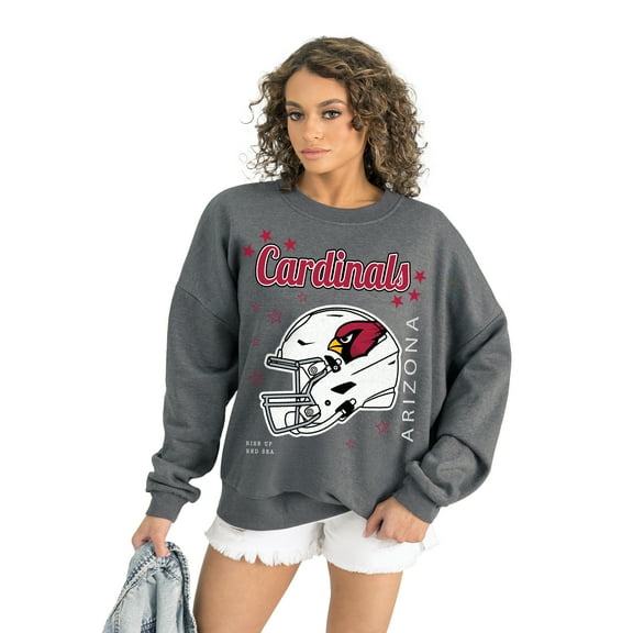 Women's Gameday Couture Gray Arizona Cardinals Ready to Rumble Premium Fleece Pullover Sweatshirt