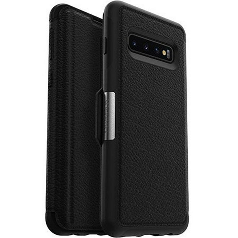 Otterbox Strada Black Leather Wallet Case - For Samsung Galaxy S23 Ultra