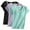 ZE9-Black, variant on Wiyuqeen 3 Pack Womens Plus Size T Shirts with Built in Bra Fall Summer Short Sleeve Tees Petite Padded Pajamas Casual Yoga Athletic Tops