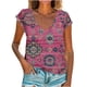 thumbnail image 1 of Pantalones Cortos para las Mujeres Sexy Impreso Camiseta de Manga Corta, de Moda Cuello Redondo Suéter Superior, 1 of 5