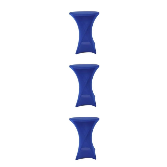 maskred Housse de Table Haute Extensible en Polyester Résistante aux Taches et Respectueuse de l'Environnement pour 3 Sets Bleus Polyvalents