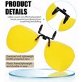 thumbnail image 6 of Joopin Clip on Driving Glasses Rimless Flip Up Style Anti-Glare Night Vision Glasses for Driving(Yellow）, 6 of 9