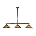thumbnail image 3 of Meyda Tiffany 108910 Mission 3 Light 63" Wide Linear Pendant - Brass, 3 of 7