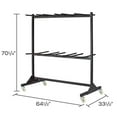 thumbnail image 6 of Bowery Hill Traditional Steel Metal Two-Tier Folding Chair Cart in Black, 6 of 6