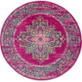 thumbnail image 2 of Nourison Passion Persian Fuchsia 5'3" x ROUND Area Rug, (5 Round), 2 of 8