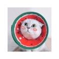 thumbnail image 2 of 1pc Pet Donut Collar, Orange Collar, Watermelon Collar, Adjustable Elizabethan Collar, Beauty Cover Prevent Bite Collar For Cat & Dog, Suitable For Ca, 2 of 4