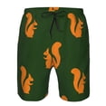 thumbnail image 3 of Goofa Bold Squirrel Silhouettes Printed Mens Swim Trunks Summer Quick Dry Short Beach Swimwear Bathing Suits-, 3 of 9
