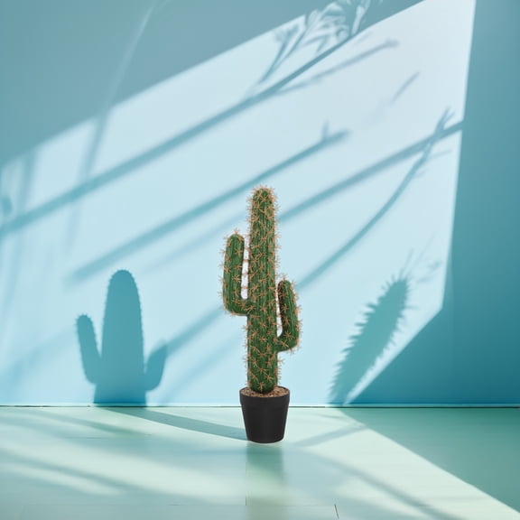 VERDANVERSE Fake Cactus Decoration Multi Color Plastic Low Maintenance for Indoor Use