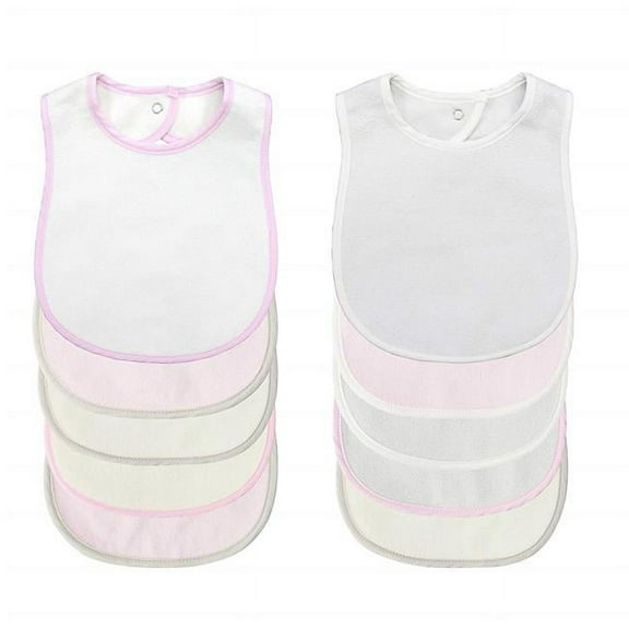 BornCare BB 1003 Solid Bib Baby Shower Gift Set, Multi-Color - Pack of 10