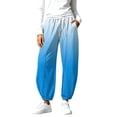 thumbnail image 3 of Noric Women's Gradient Print Jogger Pants Drawstring Elastic Waist Loose Fit with Pockets Casual Daily Lightweight Trousers, 3 of 9