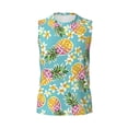 thumbnail image 6 of Lsque Cute Pineapples Print Men's Cotton Blend Sleeveless Muscle Shirts (S-3XL)- Moisture Wicking, Odor Protection, UPF 30+,Large, 6 of 8