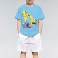thumbnail image 2 of Jamsmile Toddler Girls Tshirts Short Sleeve Summer Excavator Print Casual Tees Soft Blend Shirts For Kids Girls Basic Tshirts, 2 of 3