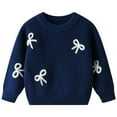 thumbnail image 1 of CAUYDY Tricot pour Enfants Col Rond Manches Longues Chandail-Over Automne Hiver (A01-Marine, 3-6 Mois), 1 of 9