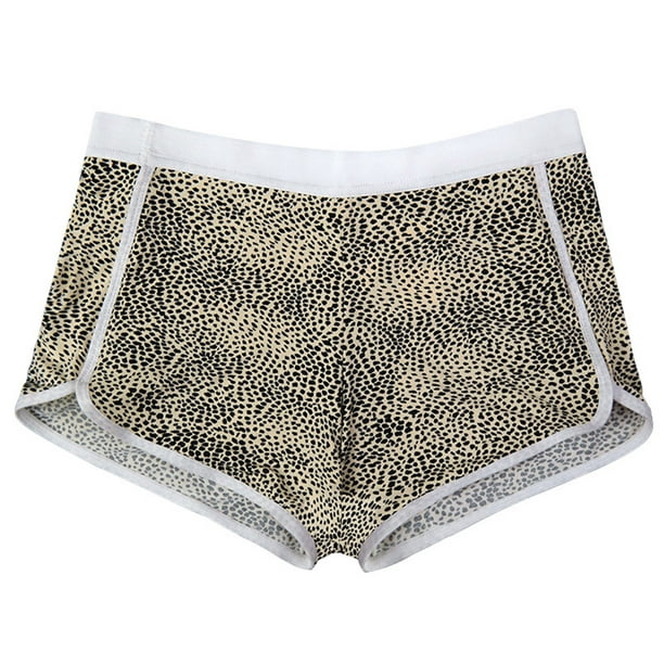 Aligament Panties For Women Boxer Pants Leopard Print Spots And Breathable  Sports Mid Waist Trackless Boxer Pants Comfortable And Simple Fashion  Underwear Size XS 