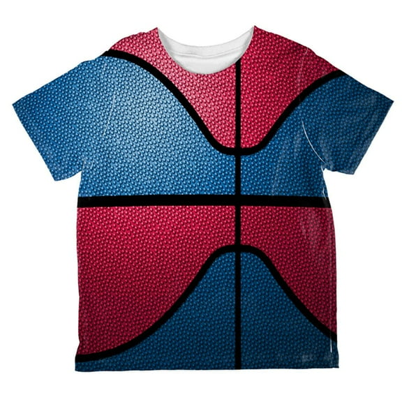 Championship Basketball Blue and Red All Over Toddler T Shirt Multi 6T