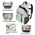 thumbnail image 5 of JIALIOU 14" Laptop Backpack Waterproof Airline Approved Stylish Casual Daypack for Travel Business College Work, Yellow Blue Stripe, 5 of 8