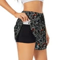 thumbnail image 3 of Lsque Cool Off-Road Vehicle Printed Women's Running Shorts with Liner Pockets,Elastic Quick Dry Workout Athletic Gym Yoga Shorts,Womens High Waist Shorts-Medium, 3 of 9