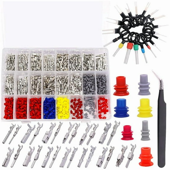 535PCS 26Type Pins Connector Kit,Car Electrical Wire Connector Pins Terminal 1-3.5mm Auto，0k451