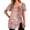 Pink, variant on BRGZLK Women's Short Sleeve Square Neck Tops Novel Fashion Print Side Button Design Slit Hem Loose Fit T-Shirt Tops Modern Design Casual Outfits Pink XXL