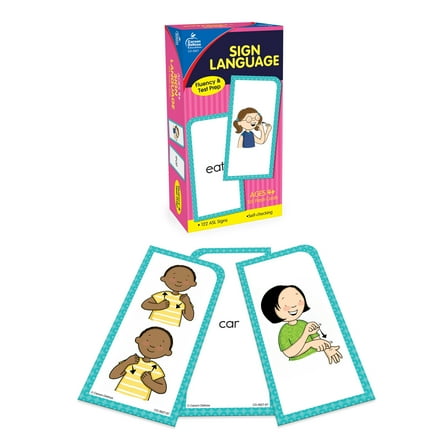 Carson Dellosa Sign Language Flash Cards (105 cards) Grade PK-8