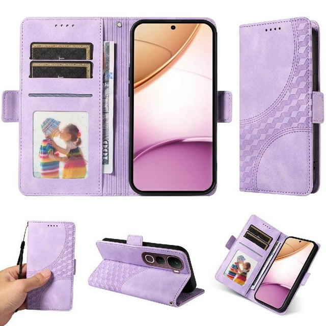 Funda GANGXUN para Vivo Y400 Pro con diseño acolchado elegante, cuero PU, protección total y ajuste preciso