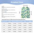 thumbnail image 5 of Xecao Cute Dinosaur Blue Green Print Fishing Shirts for teenager Long Sleeve UV Sun Protection Hoodie with Zipper Outdoor Hiking Shirts-X-Large, 5 of 7
