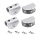thumbnail image 4 of Advancent Office Hotel Glass Clamp Shelf Holder Aluminum Furniture Door Screw Bedroom Hardware Panel Alloy Mounted Bracket Type2 NO2, 4 of 6