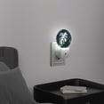 thumbnail image 4 of Round LED Night Lights Lamp with Dusk to Dawn Sensor, Monstera'S Exotic Look With Green And White Shades Night Light Plug Into Wall for Kids Room, Bedroom, Bathroom, Kitchen, Hallway, 4 of 4
