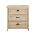 thumbnail image 7 of Odette 25" 3 Drawer Cup Handle Framed Bedroom Nightstand in Gray Wash, 7 of 7