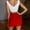 Red, variant on Women's Elegant High Waist Pleated Bodycon Skirt Stretch Mini Pencil Skirt for Party and Outdoor Events
