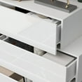 thumbnail image 4 of MONSLIPA Character-Driven Bedroom Storage—Misaligned Design 8-Drawer Dresser in White, Unique Organizer Solution, 4 of 5